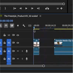 Playhead snapping to align with the beginning of a video clip